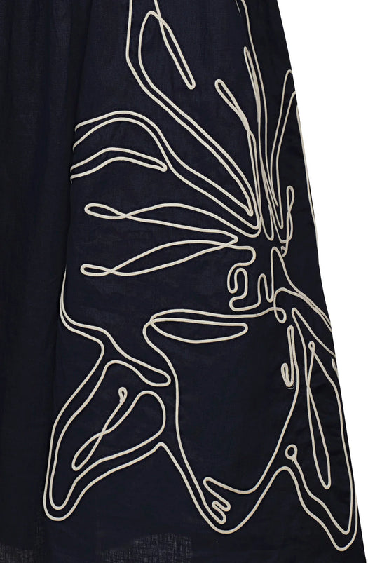 Falda playa navy