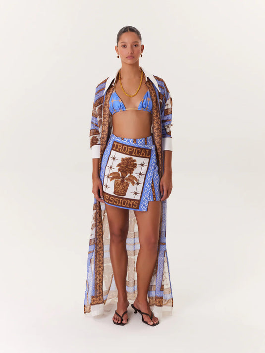 Kimono Tropical Azul