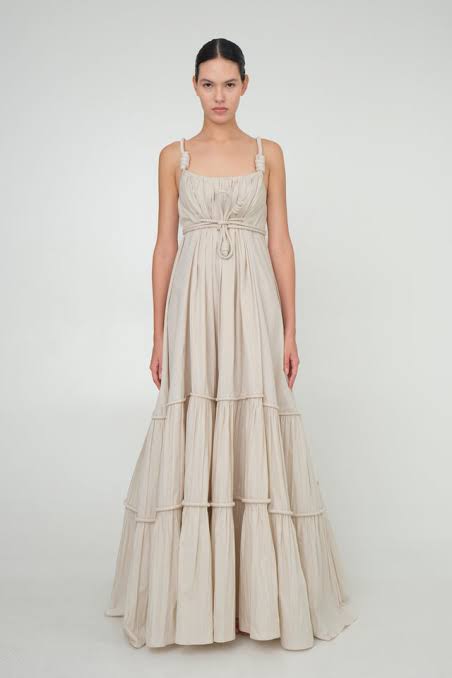 Vestido Centro Beige