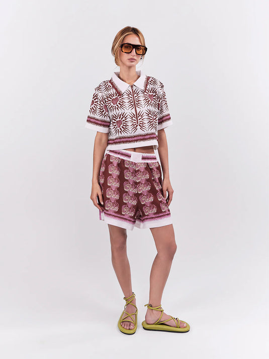 Cropped Polo Oasis Terracota