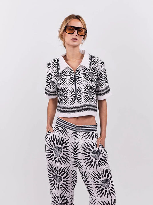 Cropped Polo Oasis Negro