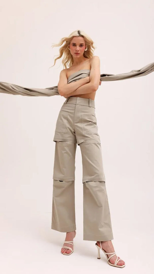 Pantalón Cortes Greige