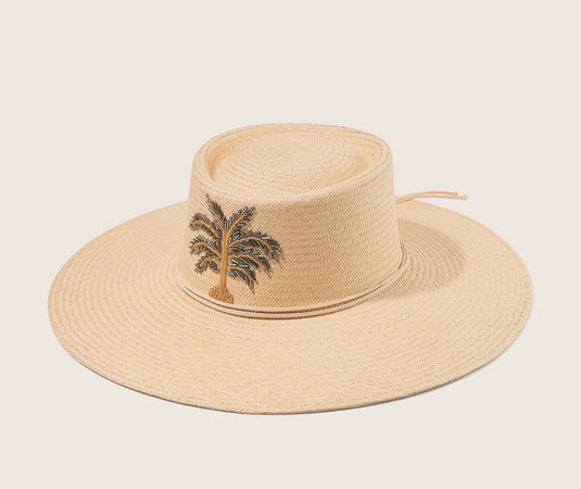 Sombrero Palma Bordada