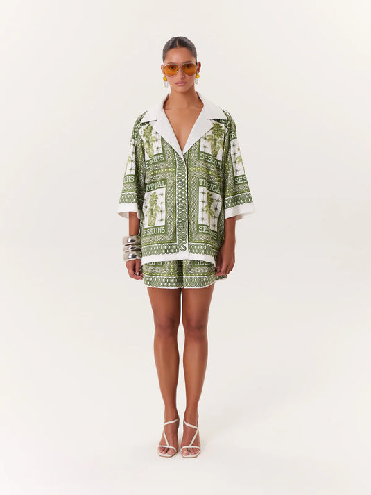 Blusa Tropical verde