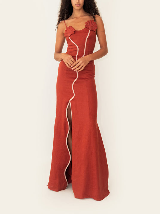 Antonia Dress Sunset Orange AZULU