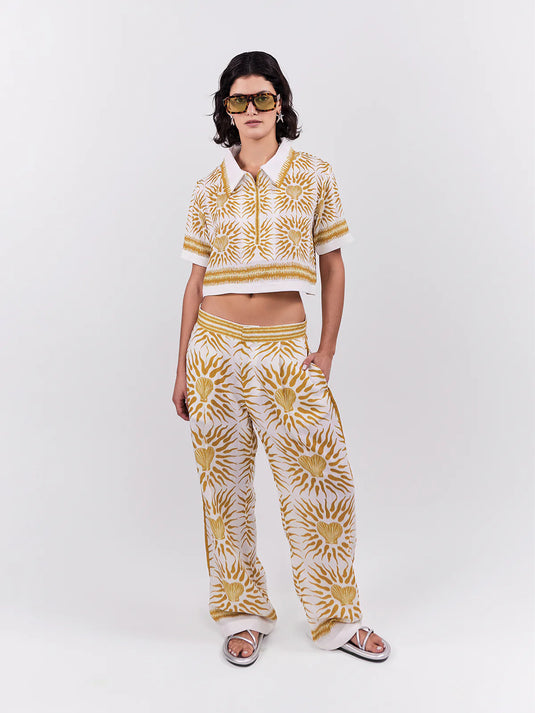 Cropped Polo Oasis Ocre