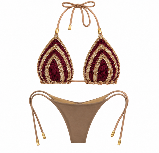 Bikini Burgundy Gold