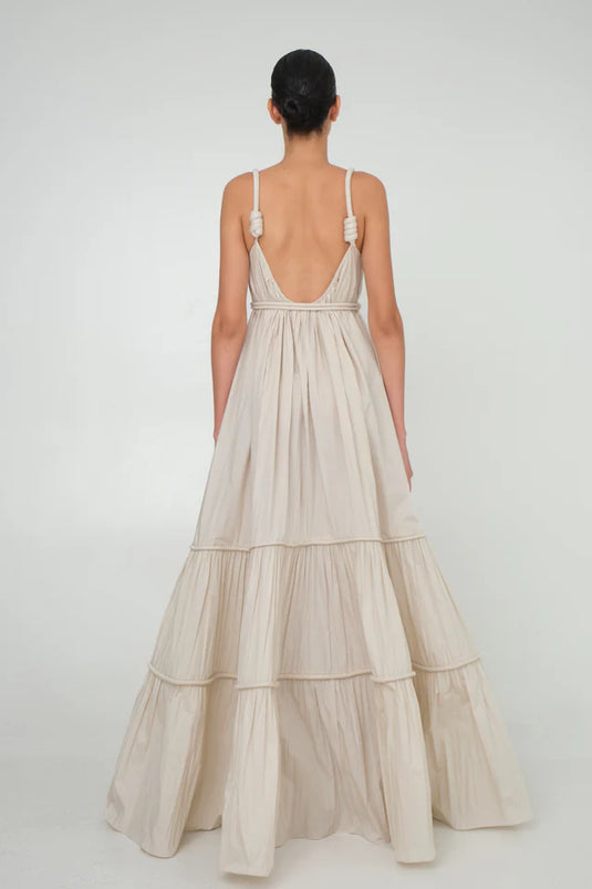 Vestido Centro Beige