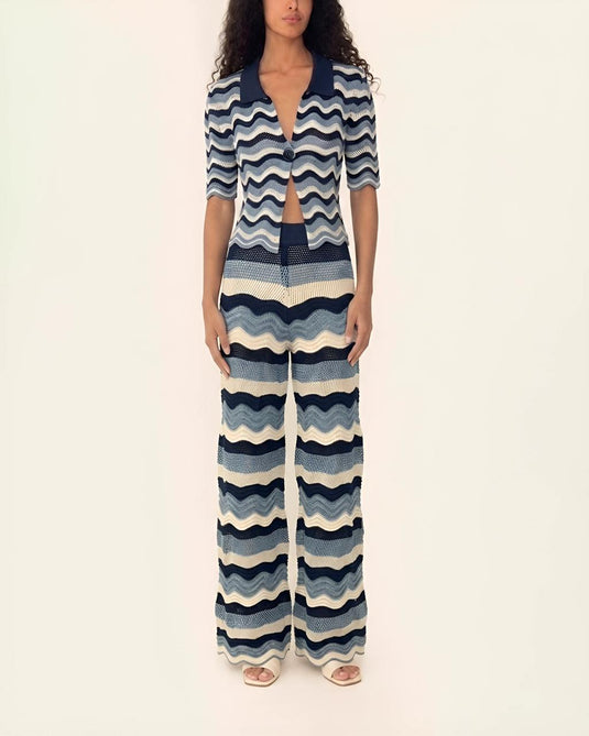 Martina Pant Blue Stripes AZULU