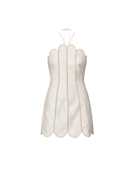 Lenny Dress Ivory Seashells AZULU