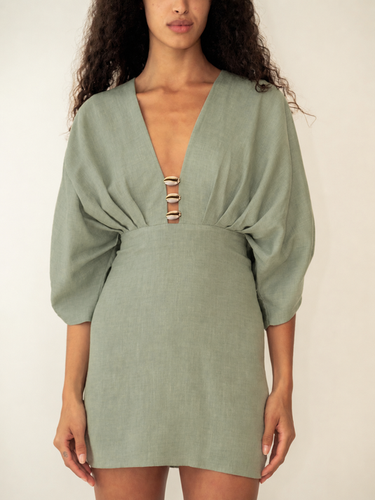 Abella Dress Seafoam Green AZULU