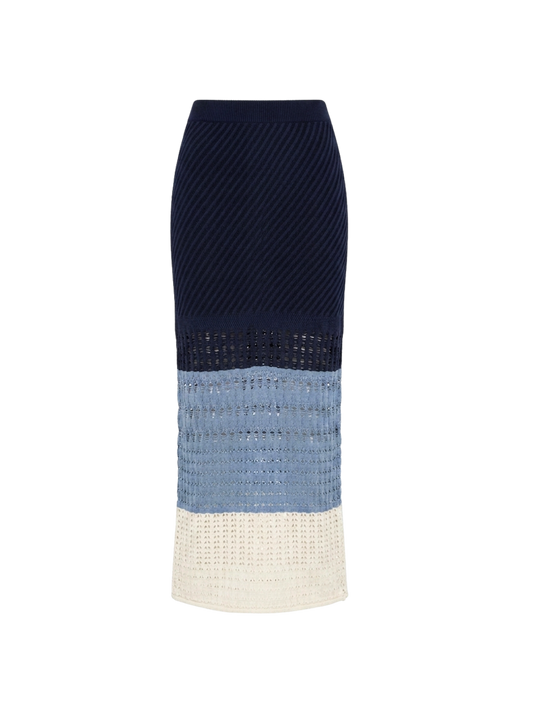 Topanga Skirt (Coquina) Blue Stripes AZULU