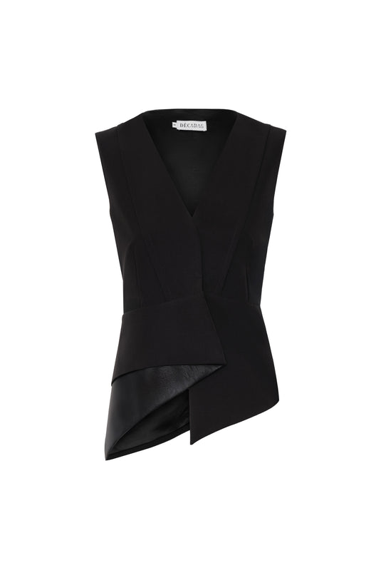 Greta Vest Faux Leather DECADAS
