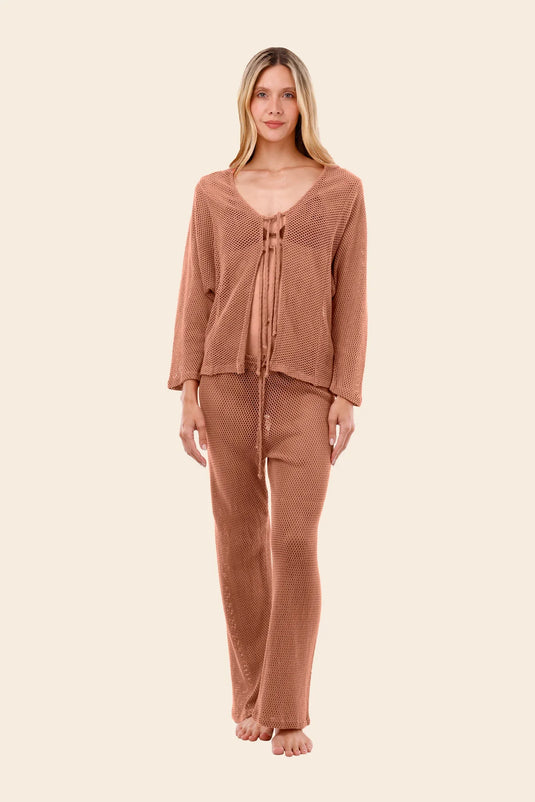 SALMON MESH MALLA RITUAL SHIRT