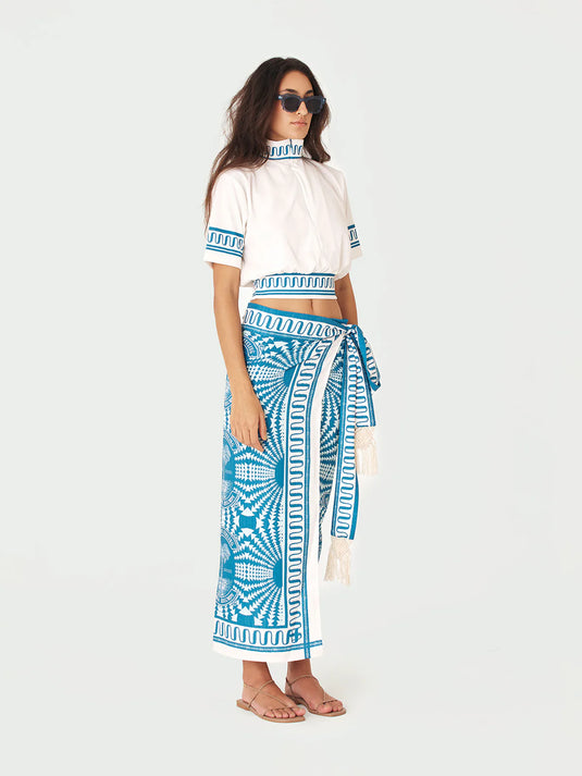 Cropped Top Paradise Azul