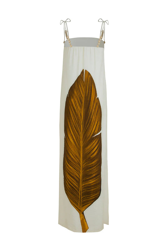 Vestido Hoja Natural