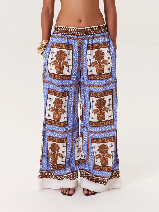 Pant Tropical Azul