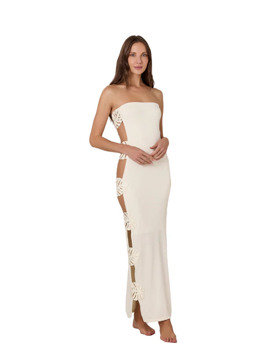 Hoja Rota Dress White