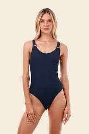 TEXTURED WAVE DEEP BLUE TAG ONE PIECE O40267
