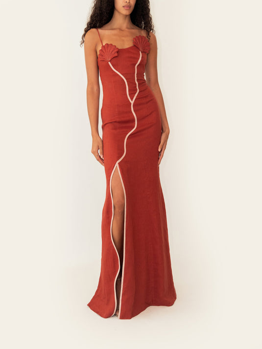 Antonia Dress Sunset Orange AZULU