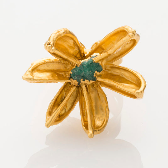 Anillo Flor De Reina Con Amatista