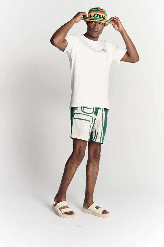 Agua e coco Bermuda Print Botellas