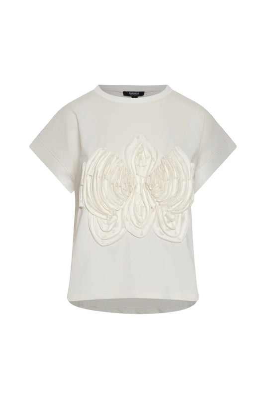 Camiseta Flor orquídea blanca