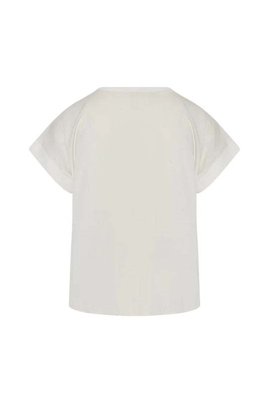 Camiseta Flor orquídea blanca