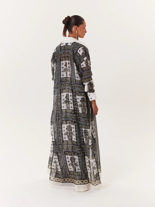 Kimono Tropical Negro