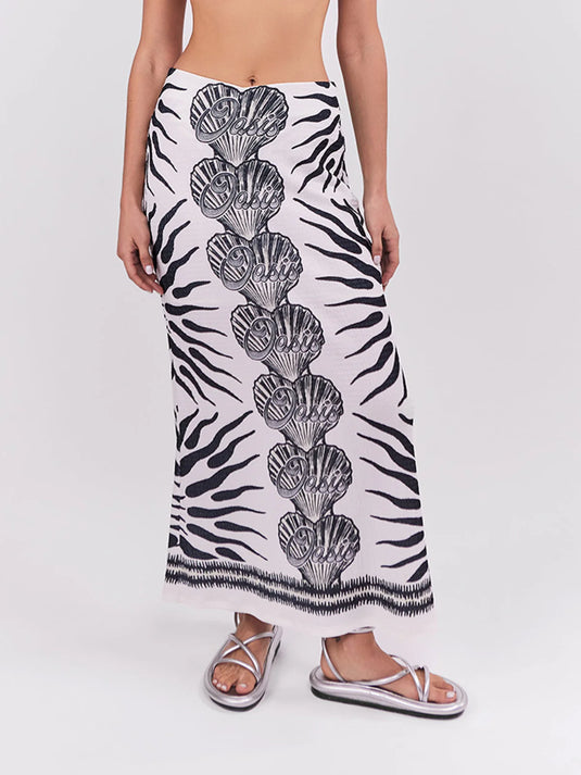 Midi Skirt Oasis Negro