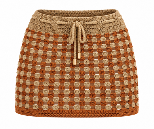 Skirt caramel gold
