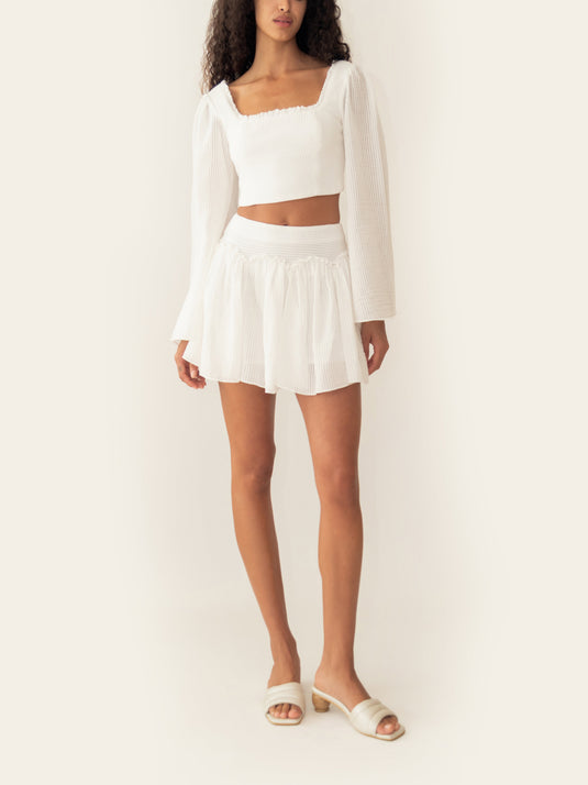 Lotus Skirt Ivory AZULU