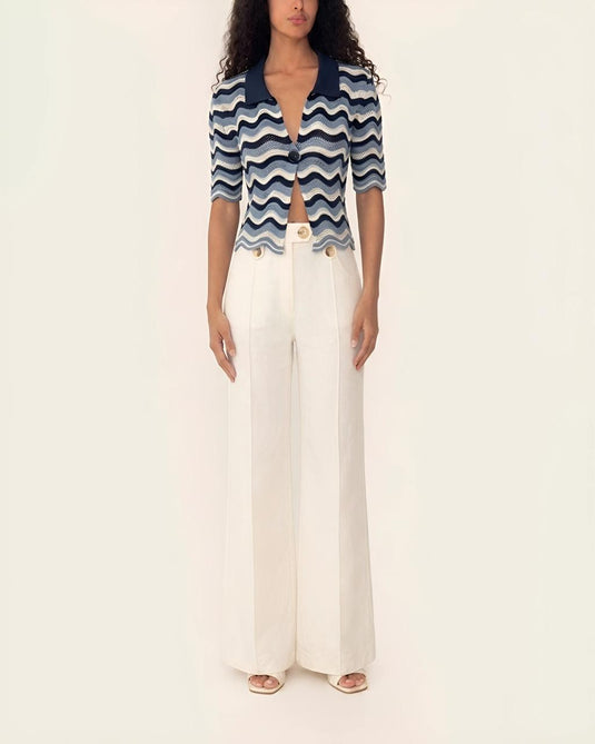 Martina Top Blue Stripes AZULU
